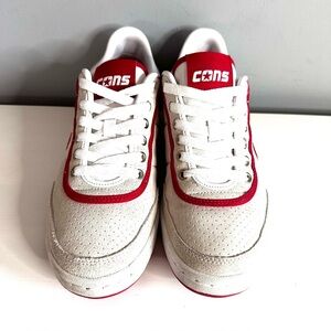 CONVERSE Barcelona Pro Sneakers Red & White Size 8 EUC